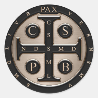 St. Benedict Medal Ronde Sticker