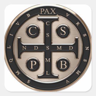 St. Benedict Medal Vierkante Sticker