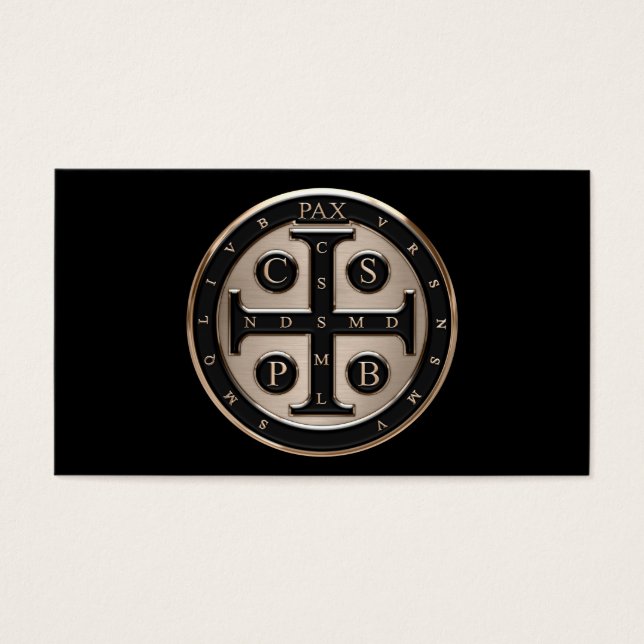 St. Benedict Medal Visitekaartjes (Voorkant)