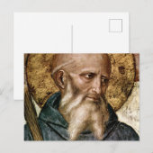 St Benedict Of Nursia Briefkaart (Voorkant / Achterkant)