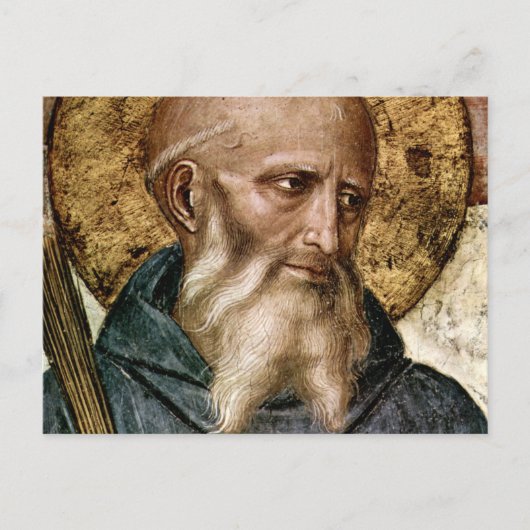 St Benedict Of Nursia Briefkaart (Voorkant)