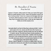  St. Benedict of Nursia Prayer Card Kaart (Binnenkant ongevouwen)