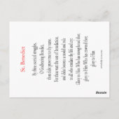 St. Benedict Prayer Card Briefkaart (Achterkant)