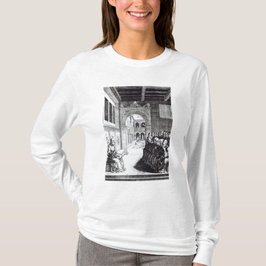 St. Benedict Preaching in het klooster T-shirt (Voorkant)
