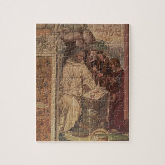 St. Benedict tegen een landschap, van het leven to Legpuzzel (Verticaal)