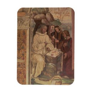 St. Benedict tegen een landschap, van het leven to Magneet