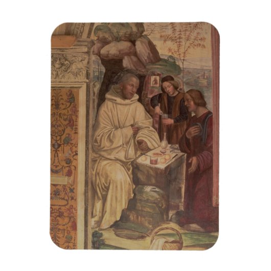 St. Benedict tegen een landschap, van het leven to Magneet (Verticaal)