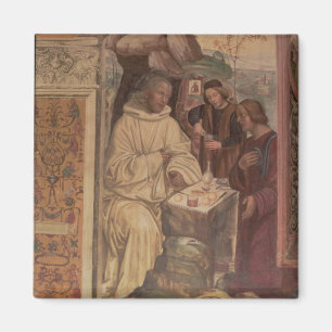 St. Benedict tegen een landschap, van het leven to Magneet