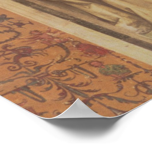 St. Benedict tegen een landschap, van het leven to Poster (Hoek)