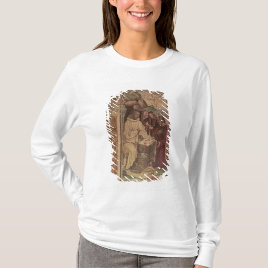 St. Benedict tegen een landschap, van het leven to T-shirt (Voorkant)