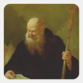 St. Benedict Vierkante Sticker (Voorkant)