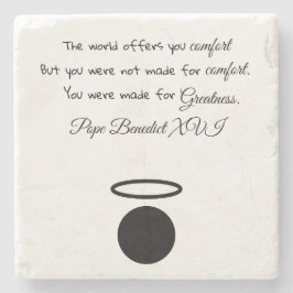 St. Benedict XVI Quote Stone Onderzetter