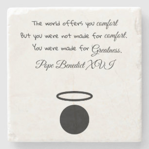 St. Benedict XVI Quote Stone Onderzetter
