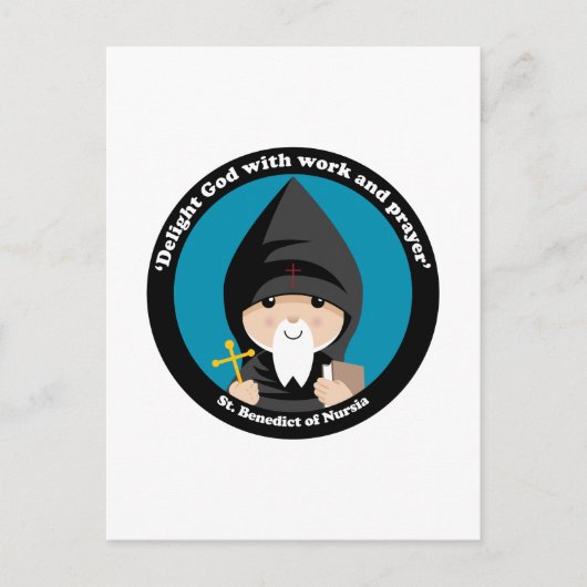 St. Benedictus Nursia Briefkaart (Voorkant)