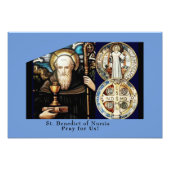 St. Benedictus Nursia Foto Afdruk (Voorkant)