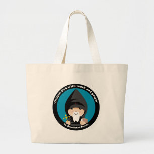 St. Benedictus Nursia Grote Tote Bag