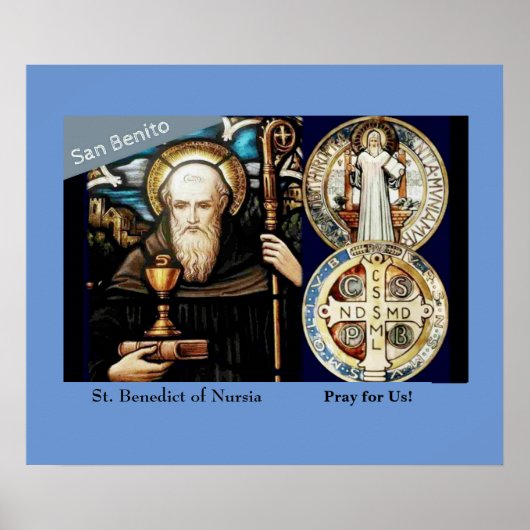 St. Benedictus Nursia Poster (Voorkant)