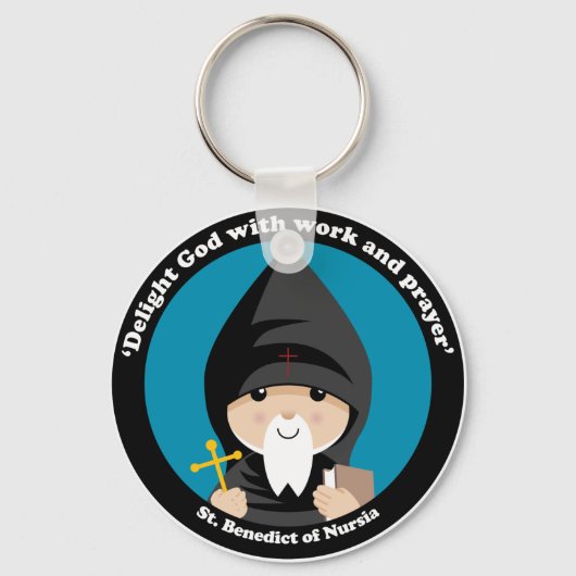 St. Benedictus Nursia Sleutelhanger (Voorkant)