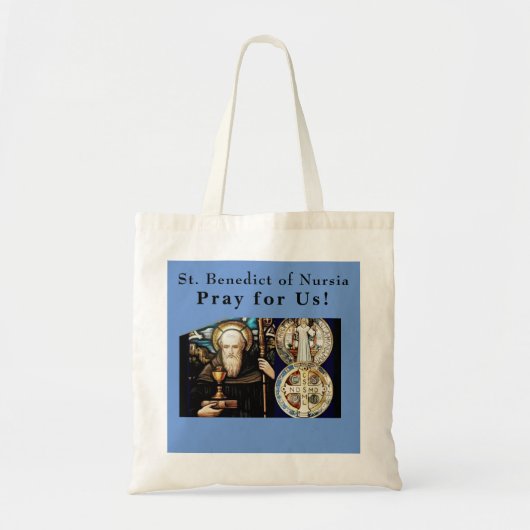 St. Benedictus Nursia Tote Bag (Voorkant)