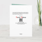 St. Benedictus of Nursia (JM 07) Blank begroet/Not Kaart (Achterkant)