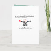 St. Benedictus of Nursia (JM 07) Blank begroet/Not Kaart (Achterkant)