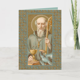 St. Benedictus of Nursia (JM 07) Blank begroet/Not Kaart
