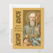 St. Benedictus of Nursia (JM 07) Briefkaart (Voorkant / Achterkant)