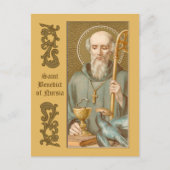 St. Benedictus of Nursia (JM 07) Briefkaart (Voorkant)