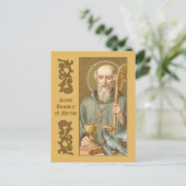 St. Benedictus of Nursia (JM 07) Briefkaart (Staand voorkant)
