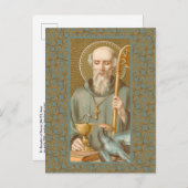 St. Benedictus of Nursia (JM 07) Briefkaart (Voorkant / Achterkant)