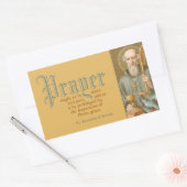 St. Benedictus of Nursia (JM 07; citaat in Prayer) Rechthoekige Sticker (Envelop)