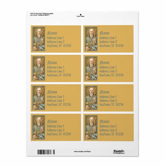 St. Benedictus of Nursia (JM 07) Etiket (Full Sheet)