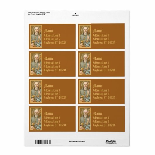 St. Benedictus of Nursia (JM 07) Etiket (Full Sheet)