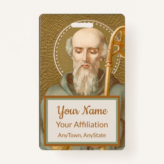 St. Benedictus of Nursia (JM 07; Stijl 2) Badge (Voorkant)