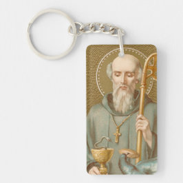 St. Benedictus van Nursia (JM 07) Rectang Acryl Sleutelhanger