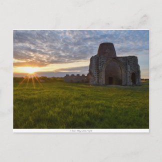 St Benet's Abbey zonsondergang briefkaart