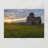 St Benet's Abbey zonsondergang briefkaart (Voorkant)