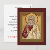 St. Benjamin de patriarch Prayer Card Briefkaart (Voorkant / Achterkant)