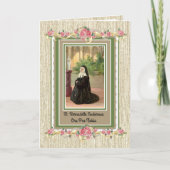 St. Bernadette Katholieke Religieuze Heilige Nun Kaart (Voorkant)