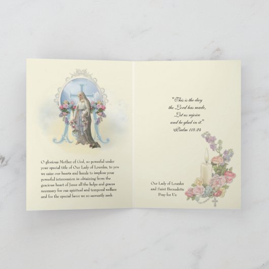 St. Bernadette Katholieke Religieuze Sint Nun Card Kaart (Binnen)