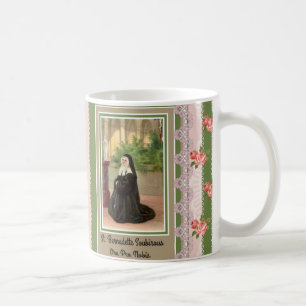 St. Bernadette Lourdes God zegene jullie koffie Mo Koffiemok