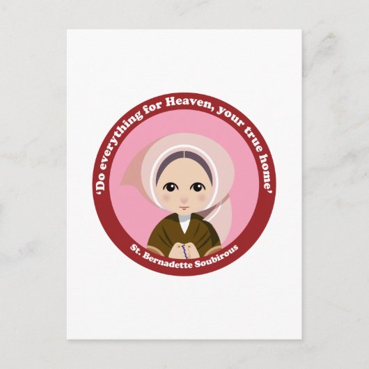 St. Bernadette Soubirous Briefkaart (Voorkant)