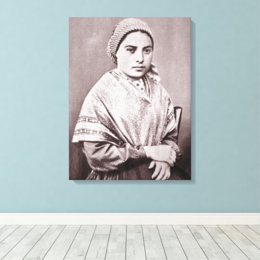 St. Bernadette Soubirous Canvas Afdruk (Insitu (Houten vloer))
