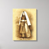 St. Bernadette Soubirous Devotioneel Afbeelding. Canvas Afdruk (Voorkant)