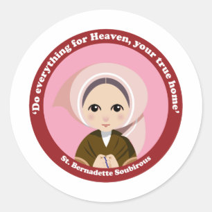 St. Bernadette Soubirous Ronde Sticker