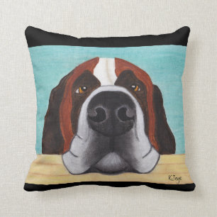 St. Bernard Art - Kan je dat gezicht weerstaan? Kussen
