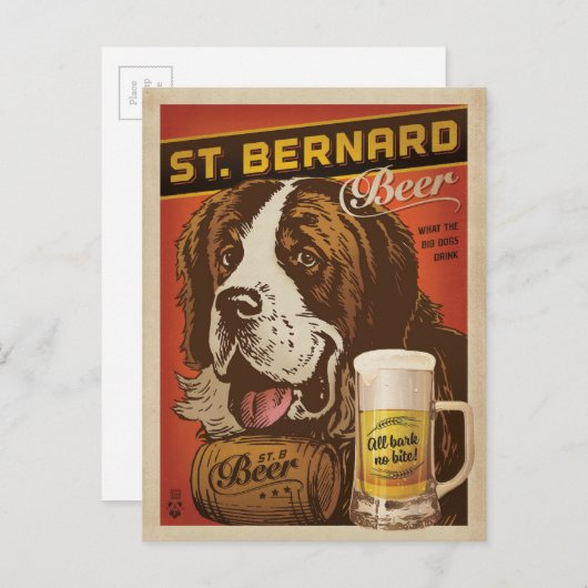 St. Bernard Beer Briefkaart (Voorkant / Achterkant)