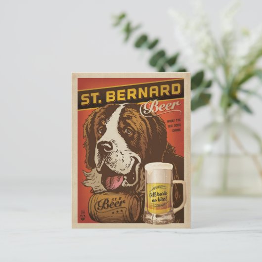 St. Bernard Beer Briefkaart (Staand voorkant)
