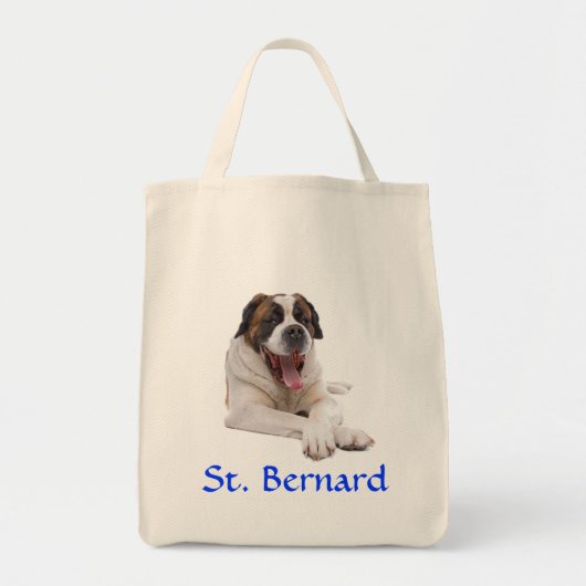 St. Bernard Boodschappen Canvas Tassen (Voorkant)