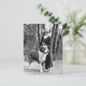 St Bernard & Boston Terrier, 1925 Briefkaart (Staand voorkant)